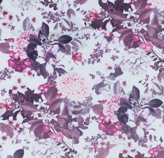 Lilac Floral Velvet Coat