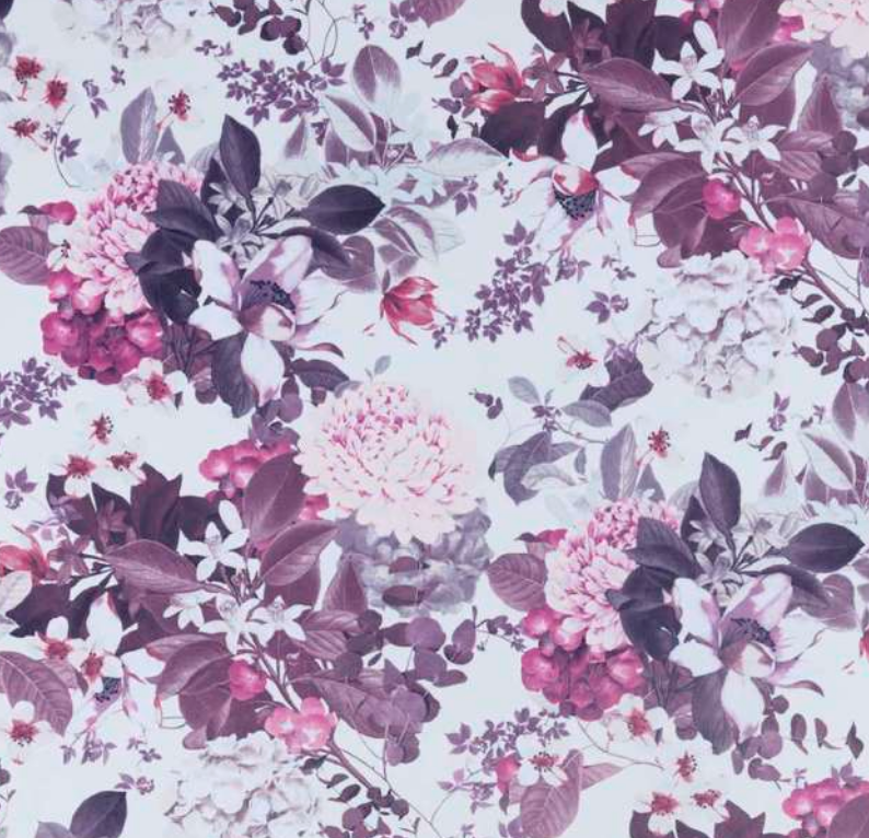Lilac Floral Velvet Collar